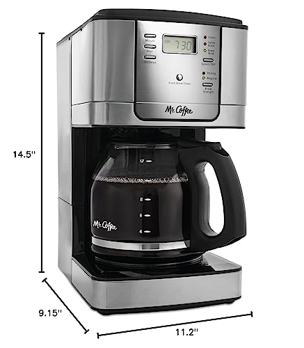Mr. Coffee 12-Cup Programmable Coffee Maker, Stainless Steel #TOP4
