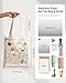 EFFUSON Aesthetic Canvas Tote Bag - Cottagecore Floral Tote Bag for Women with Pocket & Snap Closure, Cute Resuable Casual Flower Lovers Totebag for Shopper