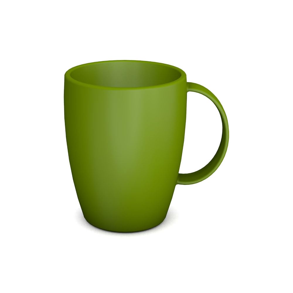 Ornamin Mug with Handle 260 ml Green (model 420) | sturdy coffee mug made of plastics, coffee cup, reusable mug — image 1