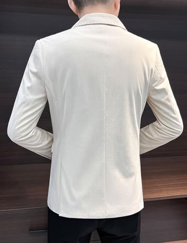 Mens Vintage Corduroy Blazer Retro Double Breasted Suit Jacket Sports Coat Formal Casual Prom2