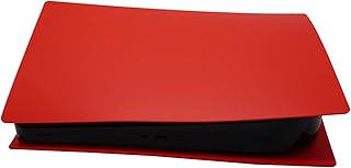 Pokrowiec na płytę czołową pokrowiec ochronny na konsolę do gier PS5 Digital Edition, wymienny panel z twardą osłoną na płyty boczne PS5 odporne na zarysowania,Red