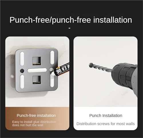 Organizador de cocina para colgar en pared para cuchillos y cubiertos con ganchos para utensilios y toallas, ahorro de espacio, resistente y fácil de instalar (gris) miniatura 6