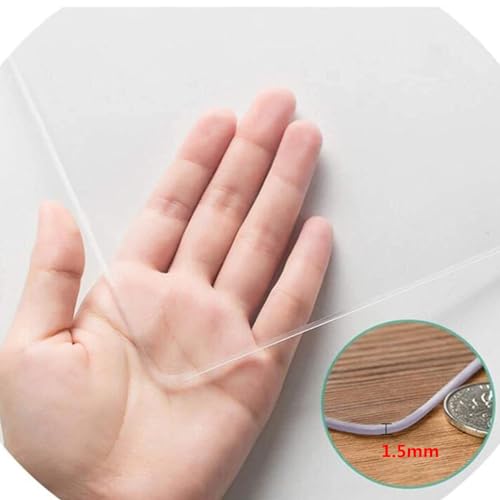 Tapis de chaise transparent PVC 1,5 mm robuste avec protection anti-rayures - 4