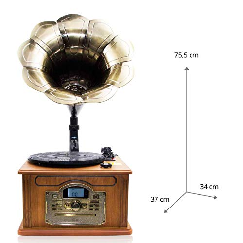 Lauson CL147 Gramophone Classique | Platine Vinyle bluetooth | Système de musique en bois Nostalgia | Système stéréo… - Les Beatles, Paul McCartney, John Lennon, RIngo Starr, George Harrison Lauson CL147 Gramophone Classique | Platine Vinyle bluetooth | Système de musique en bois Nostalgia | Système stéréo… – Image 6
