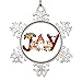 Christmas Red Joy Christmas Snowflake Metal Ornaments Christmas Joy Christmas Sublimation Ornaments 3 Inch Custom Gnome Reindeer Jingle Bell Funny Christmas Memorial Gifts for Family Friends Parents