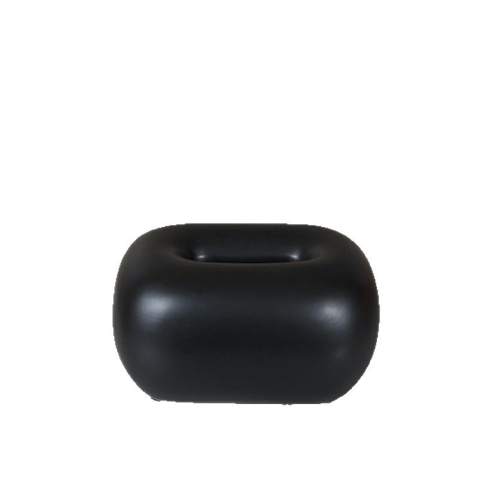 Tissue Case Simple Ceramic Tissue Box Desktop Ornaments Living Room Dining Table Napkin Facial Dispenser Tissue Dispenser(Black)