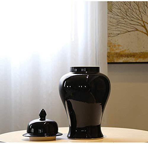 Boîtes à bonbons décoratives en céramique noire | Vase de table MU