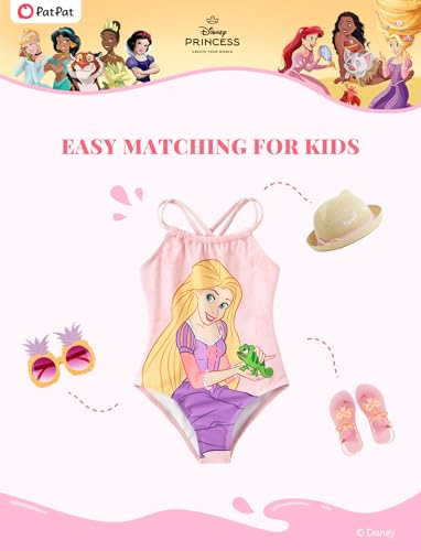 Image of Disney Stitch Marvel Frozen Elsa Girls Swimsuits UPF 50+ One Piece Bathing Suits Sport Summer Swimwear for Kids Size 3-13Y
