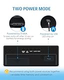 (Versão atualizada) Relógio despertador digital, Relógio LED para quarto, Relógio eletrônico de mesa com visor de temperatura, brilho ajustável, controle de voz, visor 12/24H para... glide