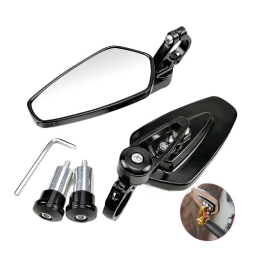 Espejos Retrovisores Motocicleta 7/8 y 22mm Universales para Manillar de Moto y Patinete 2
