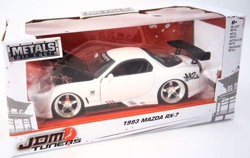 Jada 99479 1993 Mazda RX-7 White JDM Tuners 1/24 Diecast Model Car