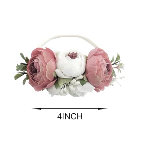 BGFKS Baby Girl Rainbow Floral Tutu Dress,Toddler Girls Birthday Party Princess Dresses with Floral Headband.2