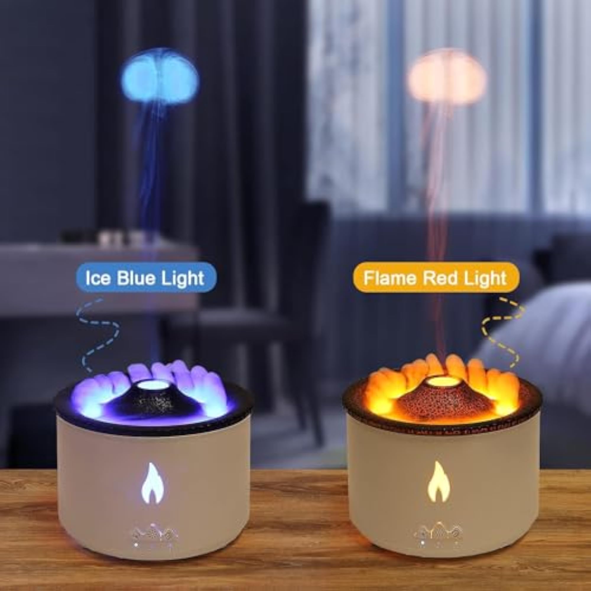 Koshiya 300ML Aromatherapy Diffuser with Flame and Volcano Mist Modes