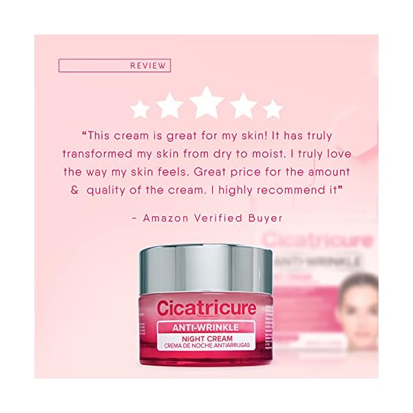 Cicatricure Anti-Wrinkle Night Face Cream: Intensive Overnight Aging Care, Moisturizes & Reduces Fine Lines, Advanced Anti-Aging Formula, 1.7 fl oz