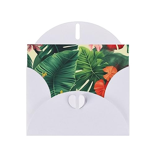 NBSKSDLK hojas tropicales y flores O[eBOJ[h @ 󔒂̃J[h t |bvAbvo[Xf[J[h |XgJ[h p[\iCY TL[J[h 4x6C`