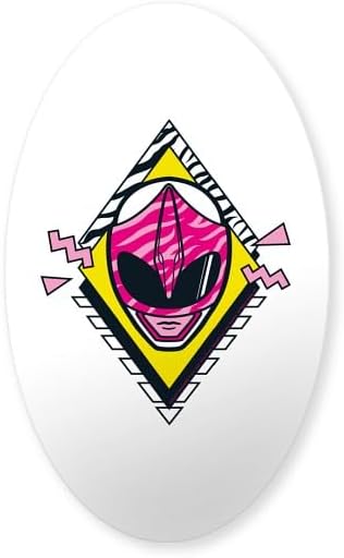 CafePress Mighty Morphin Power Rangers Pink R Oval Bumper Sticker Car Decal