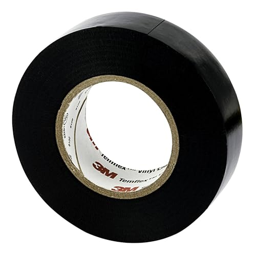 Image of 3M Temflex General-Purpose Vinyl Electrical Tape (1700), 3 /4 in. x 60 ft., 7 Mil, Black, 3 Rolls