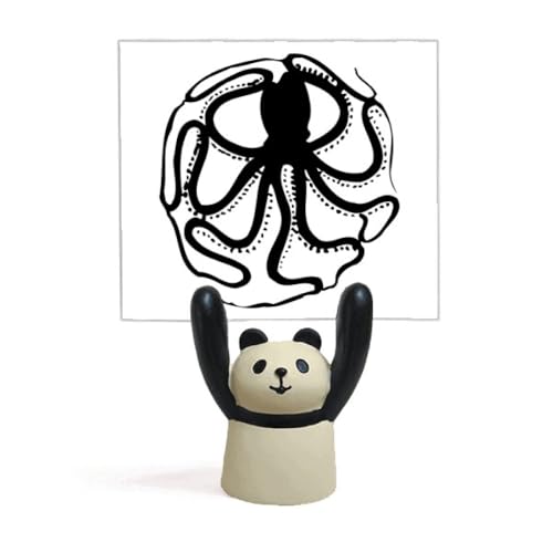 Porte-mémo noir poulpe panda support de note et photo