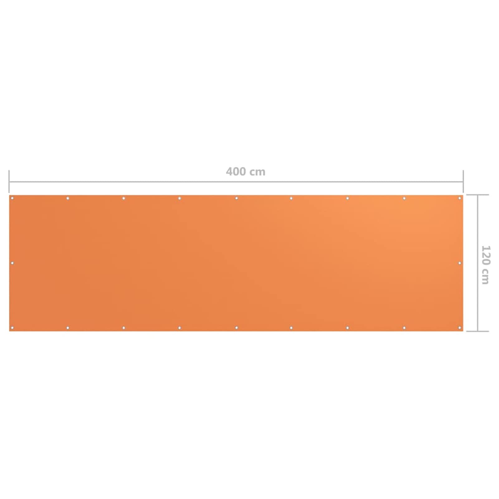 Homgoday Balkon Parawan pomarańczowy 120 x 400 cm z tkaniny Oxford, meble, zewnętrzny parawan balkonowy ogród, przegroda zewnętrzna, na zewnątrz pogrzebowy ogród, separe przegroda zewnętrzna