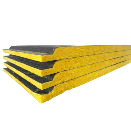 F&L Johns Manville Duct Insulation Panels 1 to 2 Thick 24x24 and 24x48 HVAC Thermal Fiberglass Insulation for Sheet Metal Duct Systems R4 R6 & R8 Ductboard (2In x 24In x 48In)
