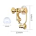 Jdesun 12 Pieces Clip-on Earring Converter Components with 12 Pieces Silicone Earring Pads for None Pierced Ears, 2 Colors
