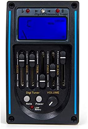 Miniatura 3 de Prener-PM - Preamplificador de ecualizador de guitarra acústica de 5 bandas LC-5, ecualizador de 5 bandas, sintonizador LCD con micrófono