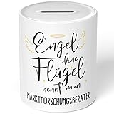 JUNIWORDS Spardose Sparbüchse, Engel ohne Flügel nennt Man Marktforschungsberater (5173503)