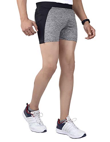 Image of DECISIVE Fitness Polyester Gym Workout Lifting Shorts for Men-Grey