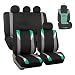 FH GROUP FH-FB033115 Premium Modernistic Seat Covers Airbag & Split Ready,Mint / Black- Fit Most Car, Truck, Suv, or Van