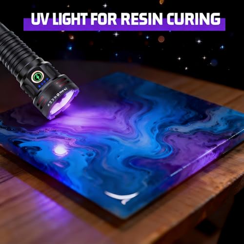 iToncs 30W High Lumens UV Flashlight with 365nm Black Light and White - image 4