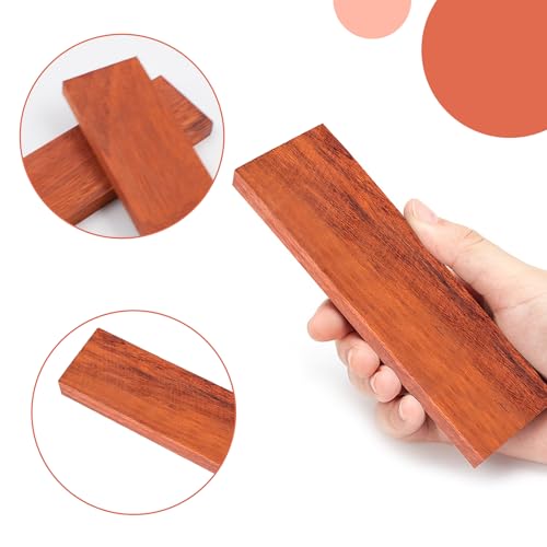 XiyaxiVici 4 Stück Natürliches Holz Messergriff Rotes Birnbaumholz Messer Griff Material DIY Werkzeuge Messergriffe Knife Handle Scales für Musikinstrumente, Werkzeuge und Messer 16x4x1 cm