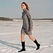 CouieCuies Black Knee High Boots for Women Tall Boot Fold Over Dress Shoes Flats Moccasin Boots Below the Knee Comfortable Long Boot Size 8
