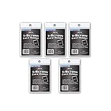 BCW 1 Screw Card Holder - 120 PT. - 5ct | Crystal Clear Polystyrene | Secure Screwdown Design | Ideal for Collectible Card Storage and Display