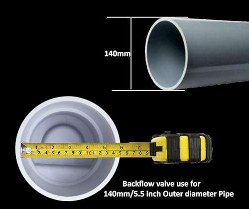 Image of ESEKSAFAR PVC Drain Backflow Valve, Anti Rats Cockroaches, Snakes Backflow Strainer [Drain Cap /Drain Cover /Hose Non Return Water Valve for PVC pipe (140mm)