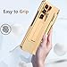YQODSZ for Samsung Galaxy Z Fold 7 Case with S Pen Holder & Stylus, One-Piece Z Fold7 Phone Case with Kickstand Hinge Cover HD Screen Protector Shockproof Plating PC Bumper Cover for Z Fold 7 Gold