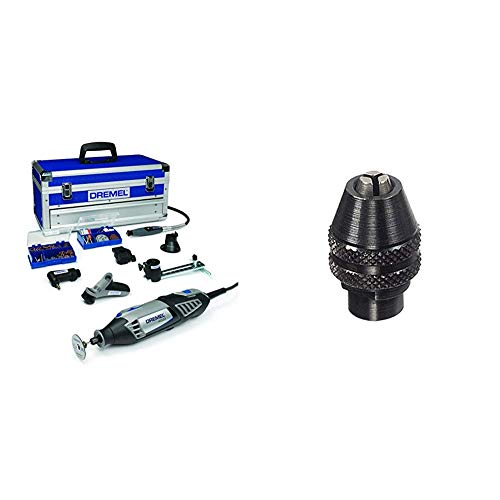 Dremel Platinum Edition 4000-6/128 - Multiherramienta (175 W, 6 complementos, 128 accesorios) & 4486 - Portabrocas de cierre rápido (0.8 mm a 3.4 mm)