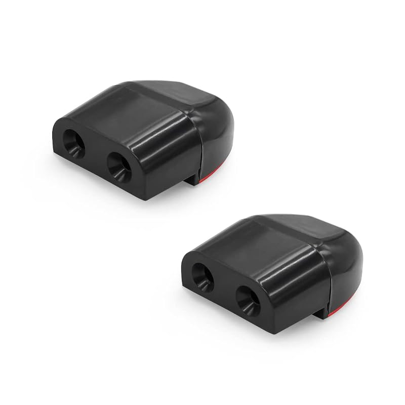 Kit com 2 Apitos de Advertência para Veículos e Motocicletas 8sanlione em ABS Preto