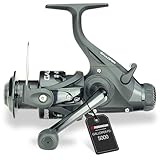 ROBINSON Angelrolle mit Freilauf – Leichte Graphitausführung - Rutschfester Griffknopf - Fein justierbares Bremssystem - Balancierter Rotor - Galloper (3000)