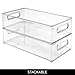iDesign Stackable Fridge Bin - Storage Bin for Freezer or Pantry, Set of 2, Clear, Made in USA