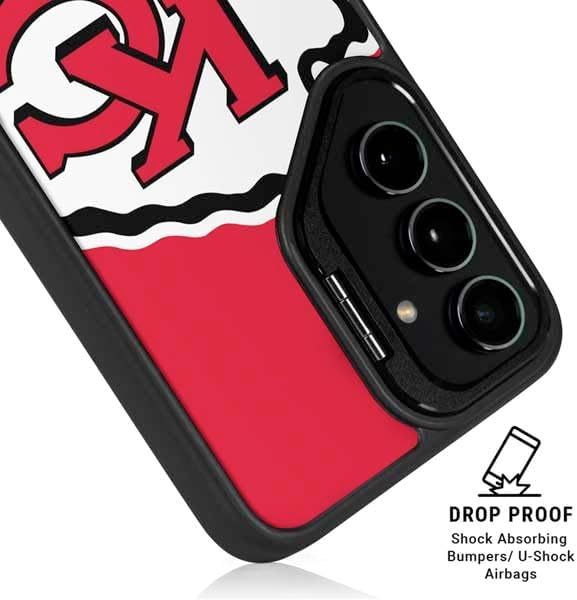 Skinit Kickstand Phone Case Compatible with Galaxy S25 - Officially Licensed NFL Kansas City Chiefs Large Logo Design
