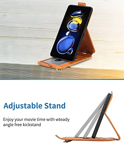 Telefone Flip Covers Para Xiaomi Redmi Note 11T Wallet Case, Premium Leather Case Built-in cartão de