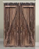 NYMB Old Barn Door Shower Curtain, Wooden Barn Door Garage Door American Style Decorations for Rustic Shower Curtains, Waterproof Bathroom Accessories, 54X78 Inches