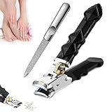 Coupe-ongles pour ongles épais (personnes âgées) : Fabriqué en acier au carbone, ce coupe-ongles offre une performance de coupe inégalée. Il coupe même les ongles les plus épais sans effort, pour une coupe nette et précise à chaque utilisation.