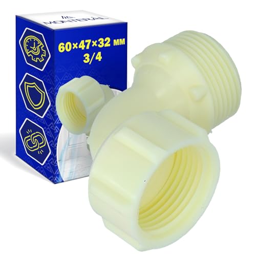Racor Angular 60x47x32 mm 3/4 para Manguera de Entrada de Lavadora y Lavavajillas - Garantía de 10 Años - MONTERAL