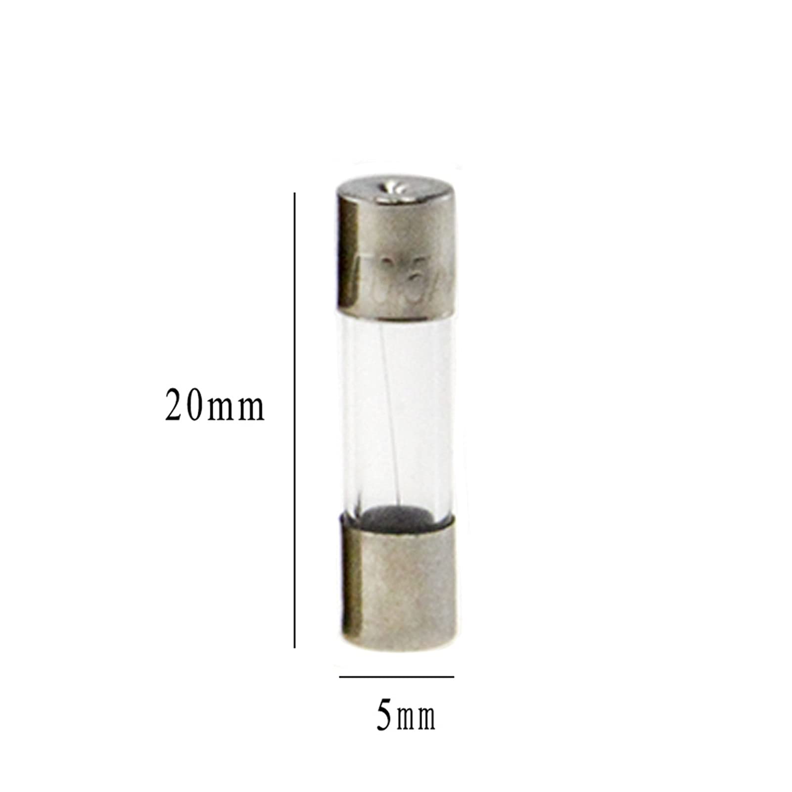 Fusibles eléctricos cerámicos, Fusible de tubo de vidrio de 5 x 20 mm, F2AL, 250 V, 0,1 A-30 A, paquete de 10(1a)