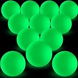 Soulchen Lacrosse-Ball, leuchtet im Dunkeln, offizielle Größe, Nachtübung, Training, Sportball für drinnen und draußen, Sportgeschenke (grün), 12 Stück