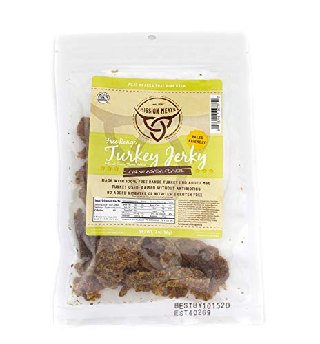 image for EST. 2015 MISSION MEATS Mission Meats Paleo Free Range Turkey Jerky | 