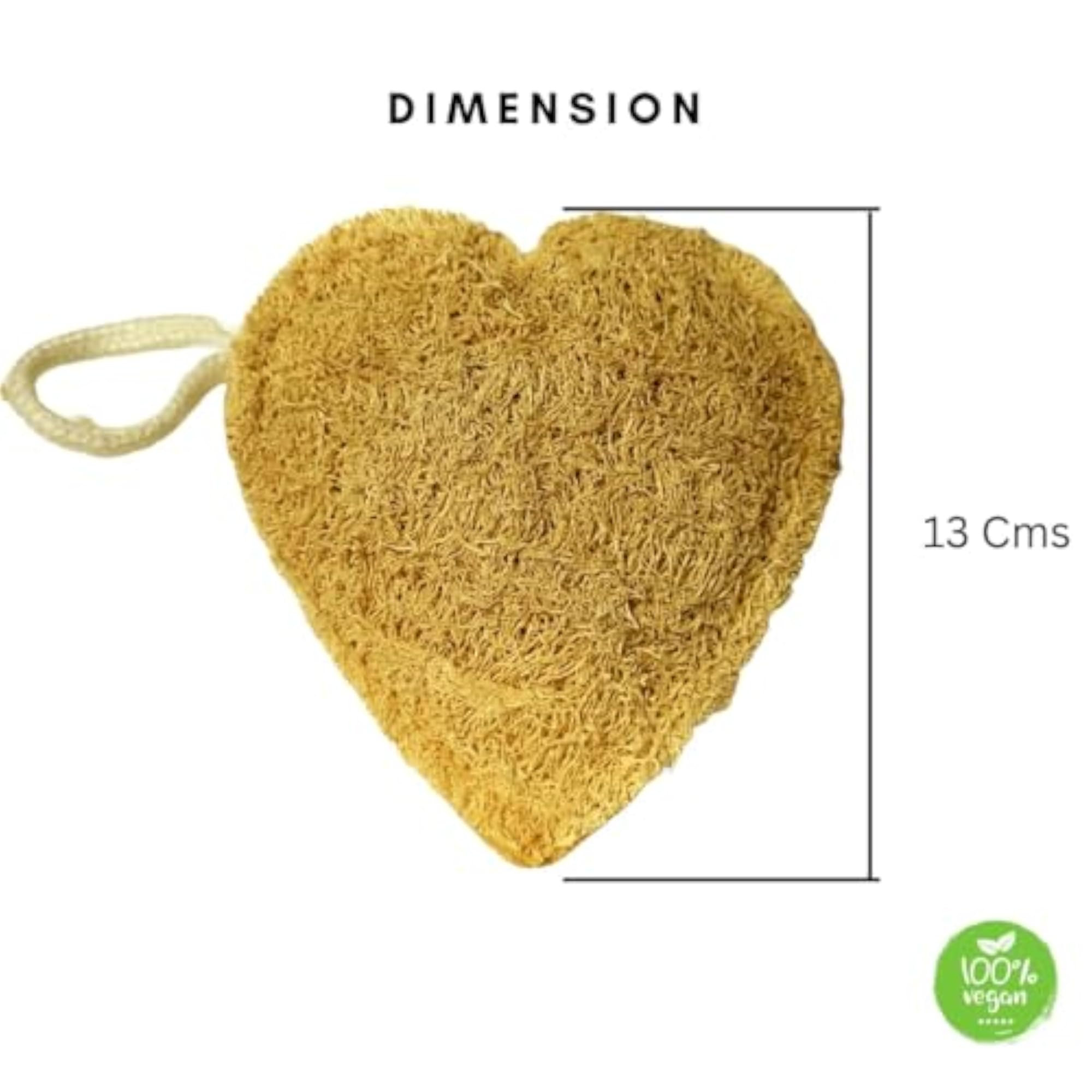 Natural Loofah Bath Sponge, Pack of 2