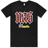 KUGGKKTP NAS Illmatic T-Shirt Men's T Shirt Fashion Cotton Graphic Short Sleeve Clothing Crewneck Top Tee Black