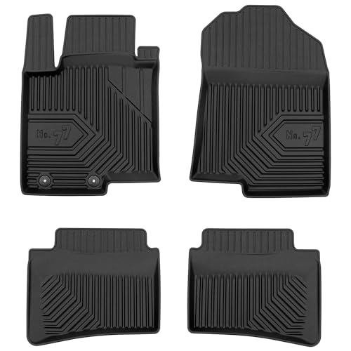 MOTOS Alfombrillas de Goma para Hyundai Bayon Desde 2021 Mejore la Comodidad de Sus Viajes con la Alfombra Antideslizante Car No.77- Alfombrillas de Coche para Varias Estaciones